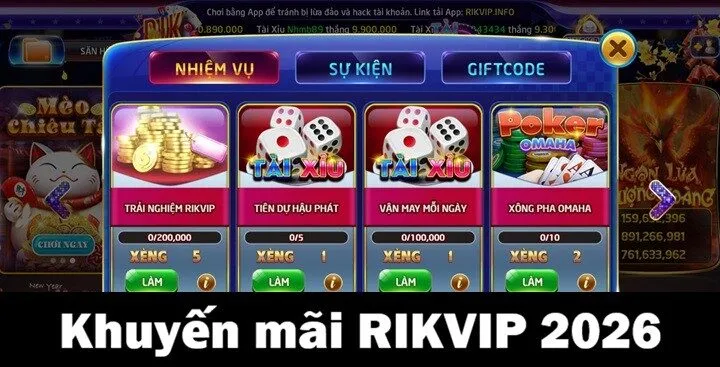 Trang chủ Rikvip 68 Loạt sự kiện & chương trình khuyến mãi Rikvip 2026